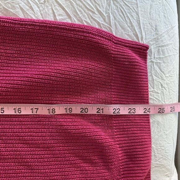 Norm Thompson womens Sweater M/P Pullover Collared Linen Blend Pink Marled Knit - Picture 6 of 6